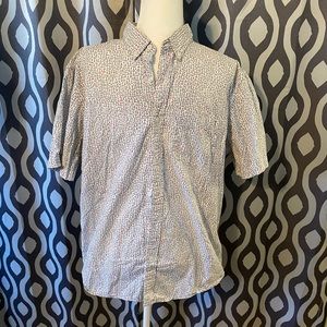 Old Navy Mens Short Sleeve Button Up Polo with Anchor Pattern